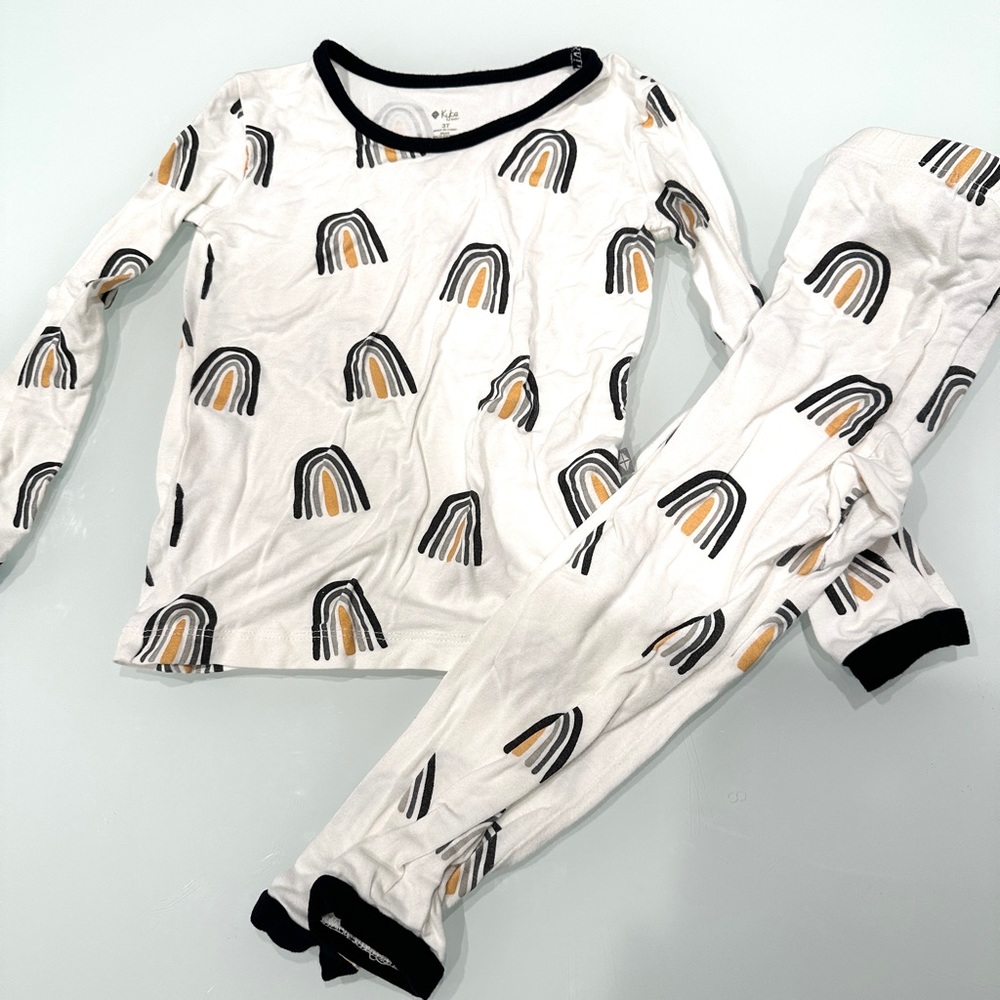 Kyte baby toddler 2 piece metallic rainbow PJ